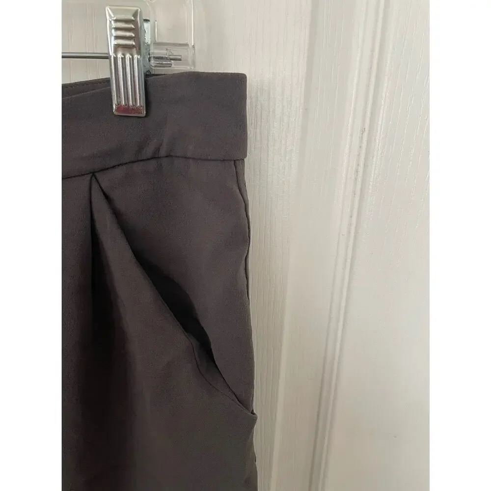 Aritzia Wilfred Allant Cropped Tie Waist Pant Charcoal Size 6 - Picture 4 of 11